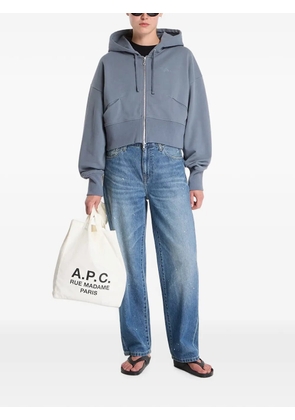 dime cropped zip-up hoodie - Blue