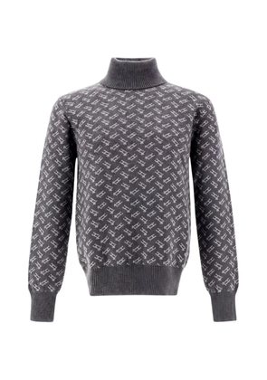 Herno monogram-pattern sweater - Grey