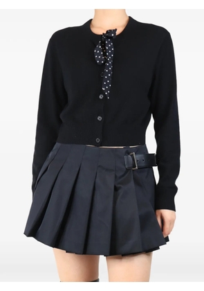 Altuzarra polka-dot neck-tie cropped cardigan - Black