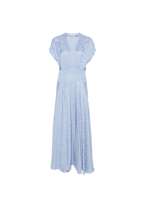 Maje floral-jacquard V-neck maxi dress - Blue