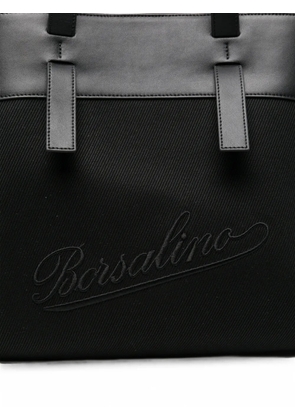 Borsalino logo-embroidered tote bag - Black