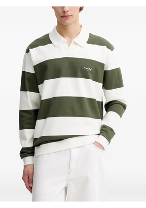 Marc O'Polo striped polo-collar sweatshirt - Green