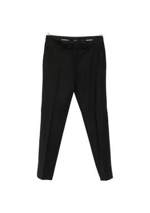 Karl Lagerfeld satin-trim pressed-crease trousers - Black
