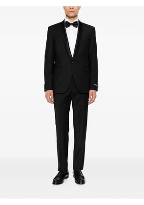 Karl Lagerfeld satin-trim pressed-crease trousers - Black