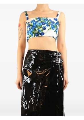 Emilia Wickstead floral-print crop top - White