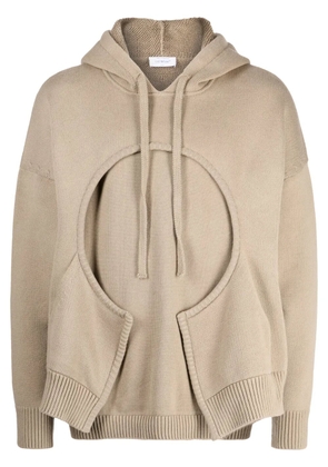 Off-White cut-out layered hoodie - Neutrals