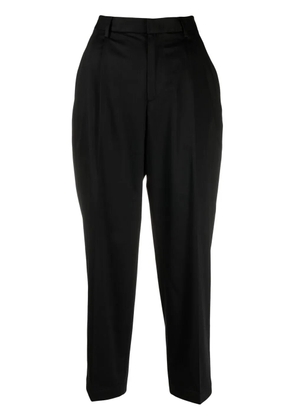 Woolrich dart-detail tapered trousers - Black