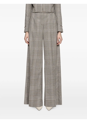 NISSA checked tailored wide-leg trousers - Neutrals