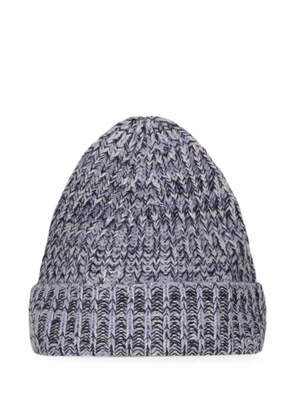 Malo ribbed-knit cashmere beanie hat - Purple