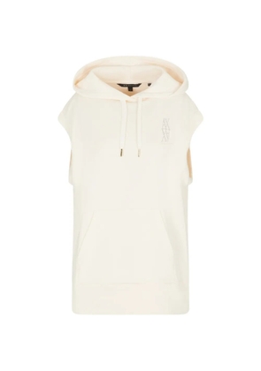 Armani Exchange logo-detail sleeveless hoodie - Neutrals