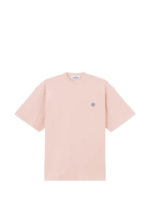 Stone Island logo-patch T-shirt - Pink