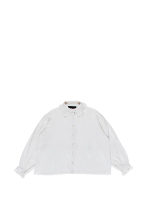 La Fetiche Jane broderie pintuck blouse - Neutrals