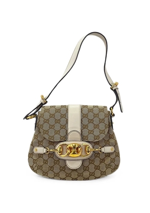 Gucci Pre-Owned 2020s Horsebit GG canvas shoulder bag - Neutrals