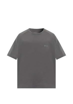Y-3 logo-print raglan-sleeve T-shirt - Grey
