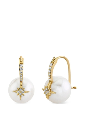 Sydney Evan Starburst pearl earrings - Gold