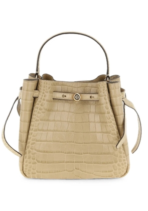 Tory Burch small Romy crocodile-effect tote bag - Neutrals