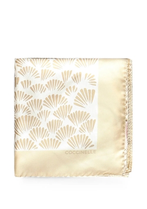 Coccinelle shell-print silk scarf - Neutrals