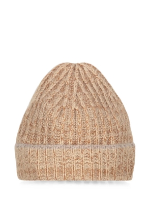 Malo ribbed-knit cashmere beanie hat - Neutrals