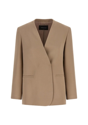 Fabiana Filippi lapel-free V-neck blazer - Neutrals