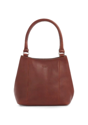 Osprey logo-embossed leather shoulder bag - Brown