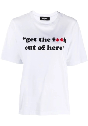 DSQUARED2 slogan-print T-Shirt - White