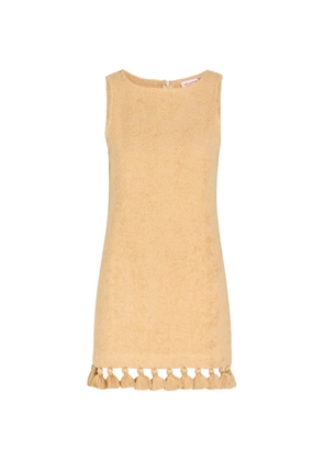 Cap d'Antibes Manon tassel-trim sleeveless mini dress - Neutrals