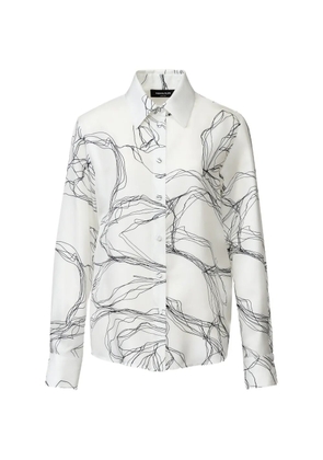Fabiana Filippi abstract-print long-sleeve shirt - White