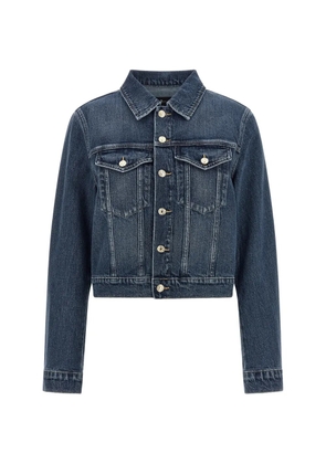 7 For All Mankind Darted Shrunken denim jacket - Blue
