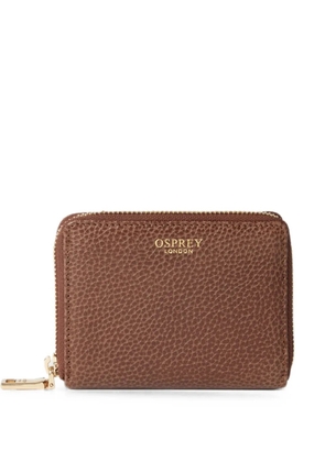Osprey small Core logo-print pebbled wallet - Brown