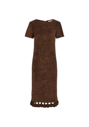 Cap d'Antibes Manche tassel-trim midi dress - Brown