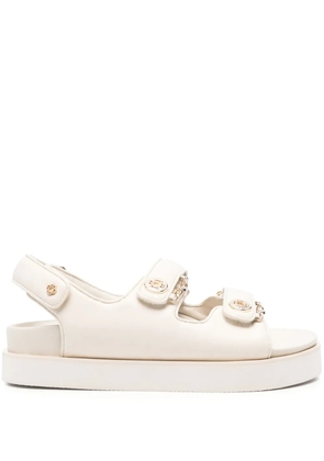 Maje flat leather sandals - Neutrals