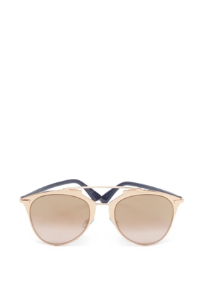 Christian Dior Pre-Owned reflected pilot sunglasses - Gold