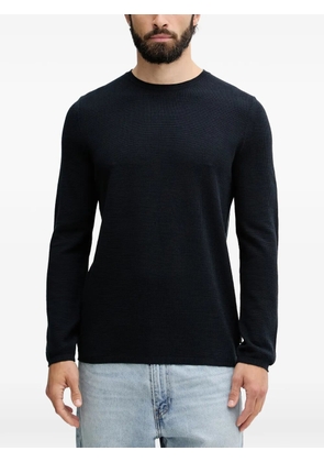 Marc O'Polo waffle-knit long-sleeve sweater - Blue