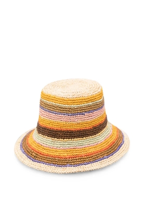 ZIMMERMANN stripe-pattern bucket hat - Neutrals