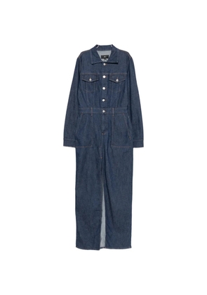 7 For All Mankind Utility front-slit maxi denim dress - Blue