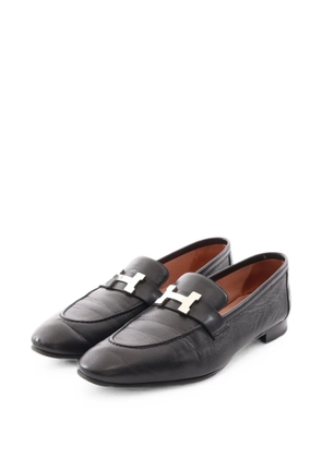 Hermès Pre-Owned Paris H-logo loafers - Black