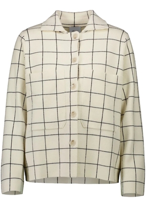 Allude grid-pattern cardigan - White
