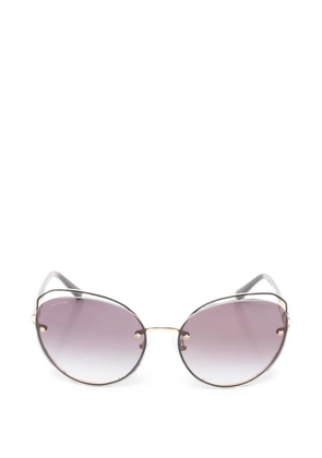 Bvlgari Pre-Owned Serpenti rhinestone-embellishment sunglasses - Gold