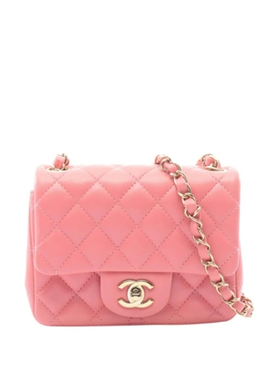 CHANEL Pre-Owned 2021-2026 Mini Square Classic Lambskin Single Flap crossbody bag - Pink