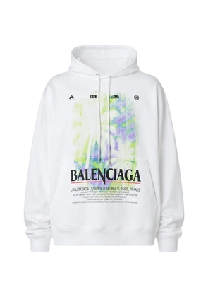 Balenciaga graphic-print hoodie - White