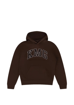 Denim Tears logo-print hoodie - Brown