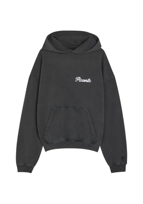 PICANTE logo-embroidered kangaroo-pocket hoodie - Grey