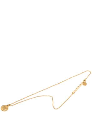 Christian Dior Pre-Owned 20th Century Gold Plated CD Logo Round Pendant Necklace costume necklace