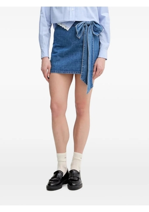 Gaudi bow-detail denim mini skirt - Blue