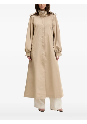Bardot Isler epaulette puff-sleeve coat - Neutrals
