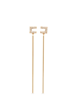 Elisabetta Franchi crystal-embellished drop earrings - Gold