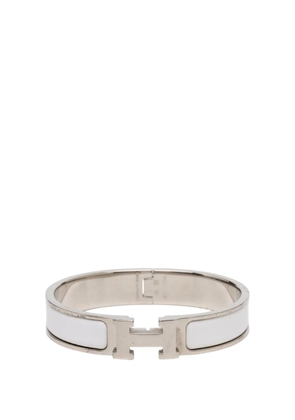 Hermès Pre-Owned 2013 Narrow Enamel Clic H Bracelet PM costume bracelet - White