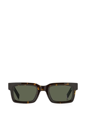 Tommy Hilfiger tortoiseshell-effect rectangle-frame sunglasses - Brown