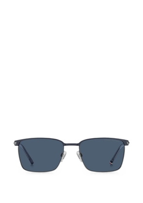 Tommy Hilfiger logo-detail metal sunglasses - Blue