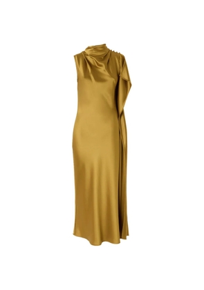 PINKO draped cutout-detail dress - Green